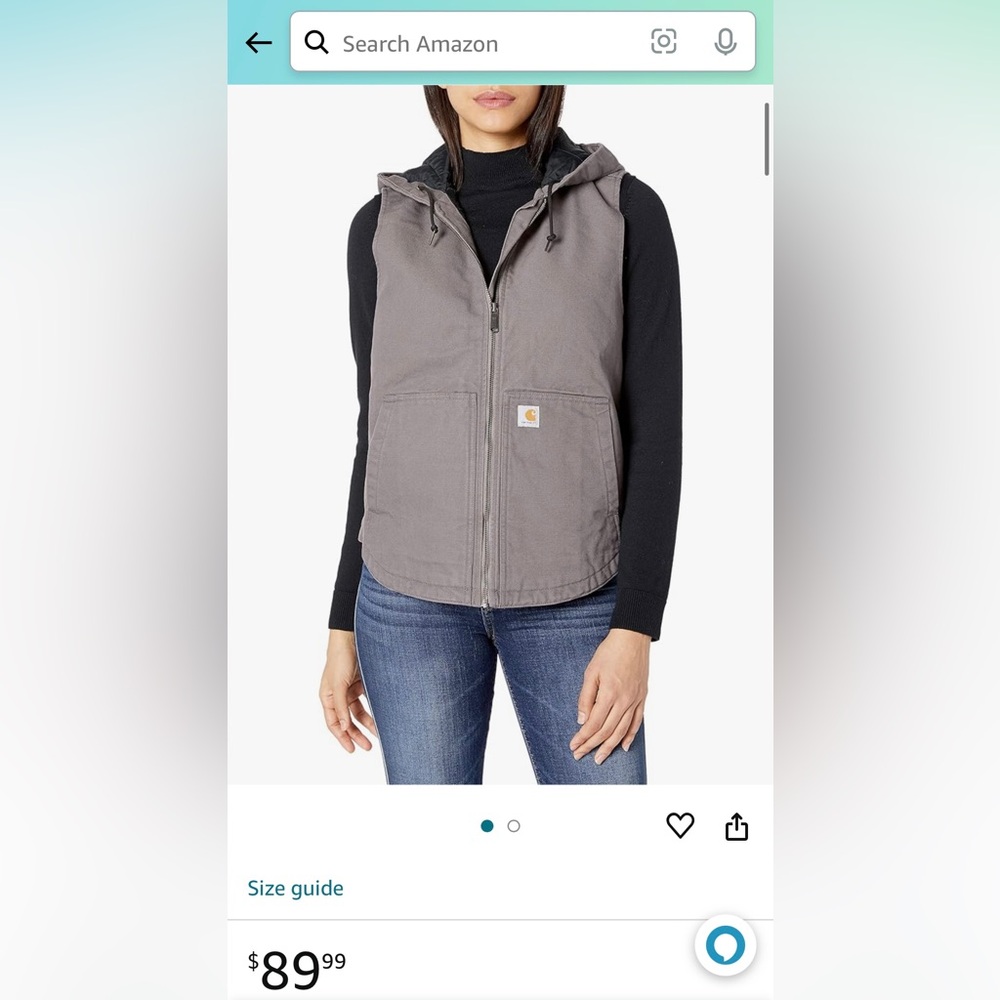 Carhartt Women's Washed Duck Hooded Vest